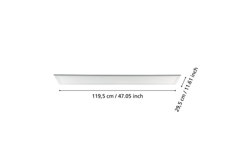 Rasterbelysning Eglo LED-Panel 4000K 1200x300 mm - Vit - Belysning & el - Inomhusbelysning & lampor - Vägglampa