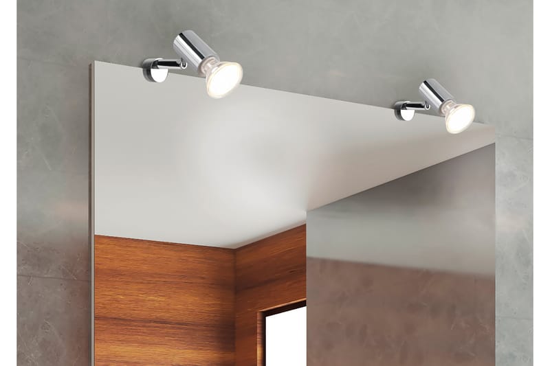 Trio Lighting Lorenzo H2O vägglampa 1L GU10 krom - Sovrumslampa - Vägglampa - Väggplafond