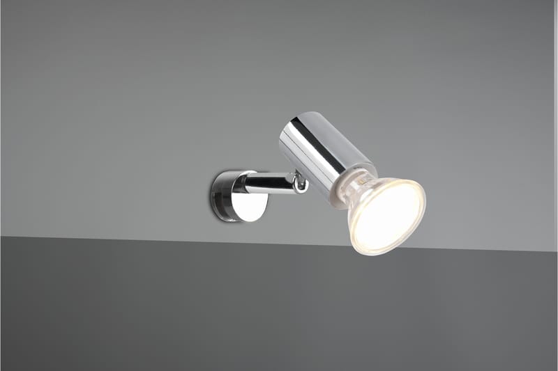 Trio Lighting Lorenzo H2O vägglampa 1L GU10 krom - Sovrumslampa - Vägglampa - Väggplafond