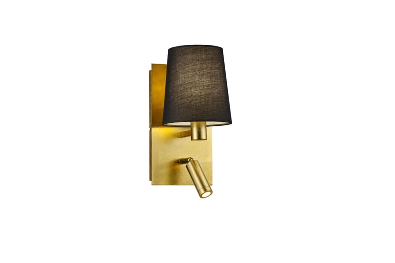 Trio Lighting Marriot vägglampa E27 + LED guld/svart - Vit - Vägglampa