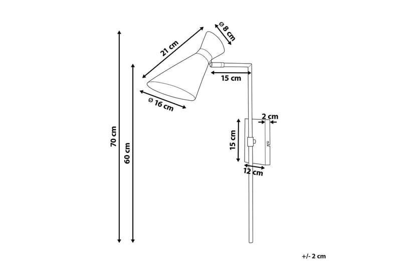 Yassil Vägglampa E27 - Svart/Vit - Belysning & el - Inomhusbelysning & lampor - Vägglampa