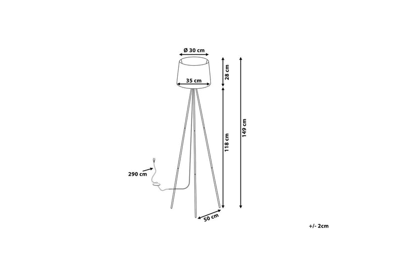 Sambra Golvlampa 149 cm - Vit - Belysning & el - Inomhusbelysning & lampor - Vardagsrumslampa