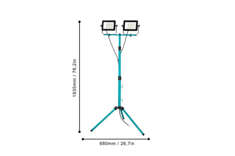 Arbetsbelysning Eglo LED-Stativstrålkastare med 2 Lampor 52W - Belysning & el - Ljuskällor & glödlampor - Arbetsbelysning - Arbetslampa