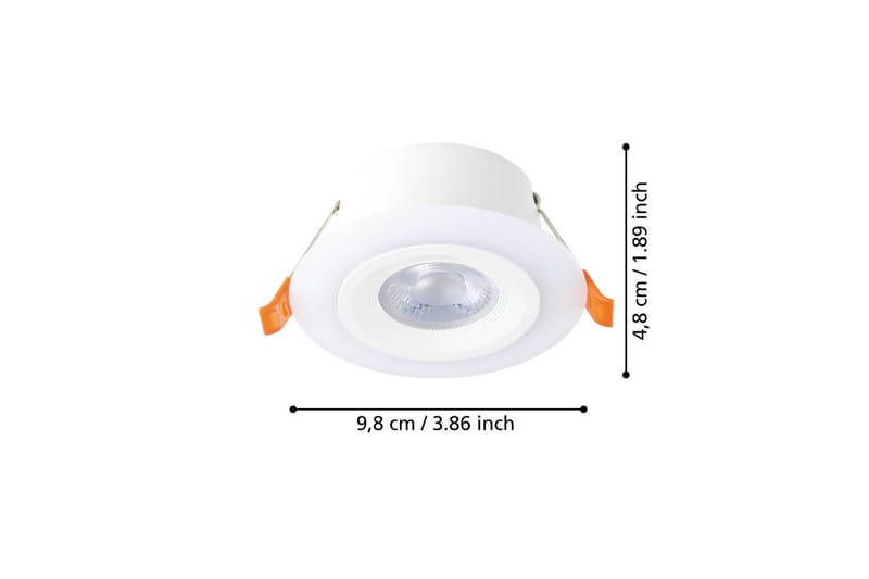 Infälld Lampa Eglo Calonge 3 st Vit - Vit - Belysning & el - Ljuskällor & glödlampor - LED-belysning - LED-downlight