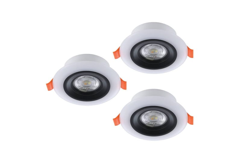 Infälld Lampa Eglo Calonge RGB 3 st Svart, Vit - Svart/Vit - Belysning & el - Ljuskällor & glödlampor - LED-belysning - LED-downlight