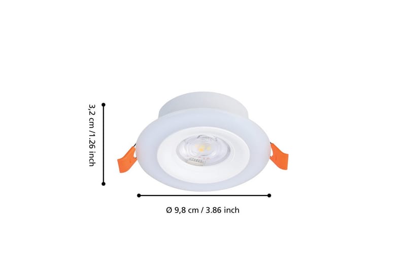 Infälld Lampa Eglo Calonge RGB 3 st Vit - Vit - Belysning & el - Ljuskällor & glödlampor - LED-belysning - LED-downlight