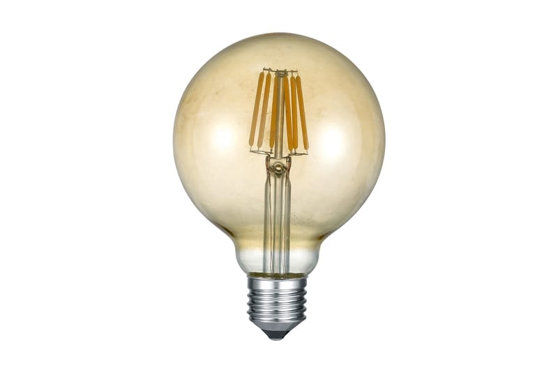 Trio Lighting LK LED E27 filament globe 6W 420lm 2700K brun - Vit - Glödlampor - Koltrådslampa & glödtrådslampa