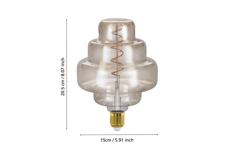 Ljuskälla Eglo LM-E27-LED OR150 4W Amber - Guld - Belysning & el - Ljuskällor & glödlampor - LED-belysning - LED-lampa - Normallampa