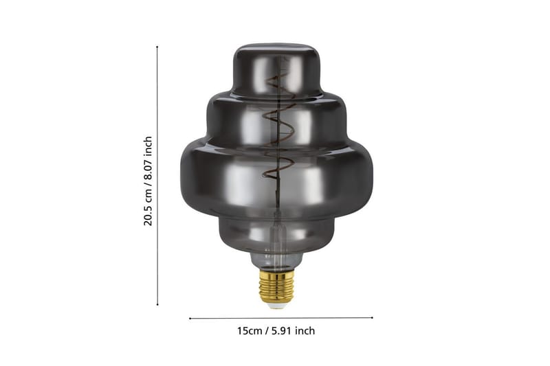 Ljuskälla Eglo LM-E27-LED OR150 4W Smoky - Svart/Grå - Belysning & el - Ljuskällor & glödlampor - LED-belysning - LED-lampa - Normallampa