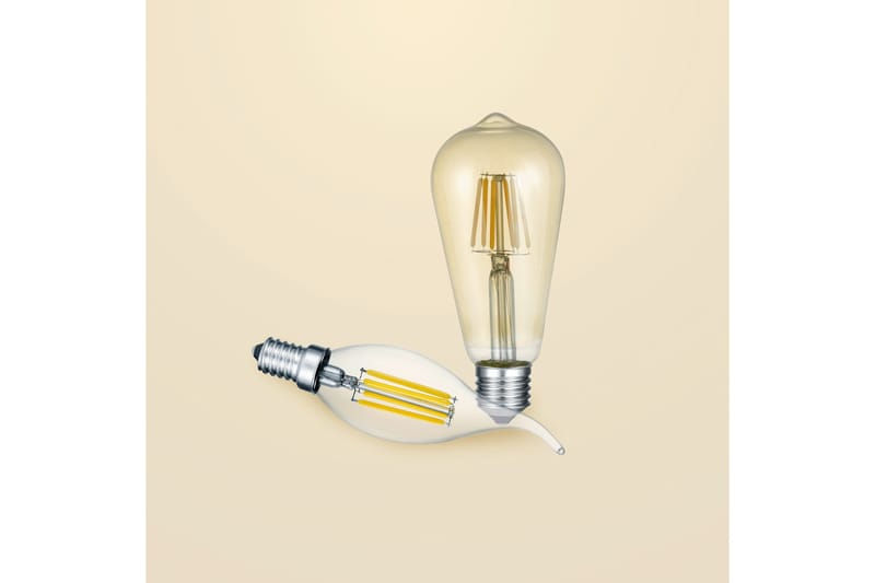 LK LED E27 filament industrial 6W 420lm 2700K brun - Brun - Belysning & el - Ljuskällor & glödlampor - Glödlampor