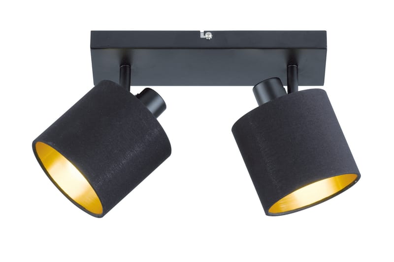 Trio Lighting Tommy spotlight 2L  E14 mattsvart/ guld - Svart - Spotlight & downlight - Takspotlight