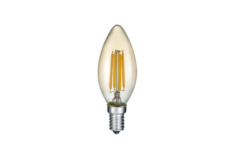 Trio Lighting LK LED E14 filament kron 4W 400lm 2700K brun 3-steg - LED-lampa - Kronljuslampa - Glödlampor