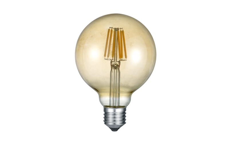 Trio Lighting LK LED E27 filament big globe 8W 810lm 2700K brun 3-steg - Glödlampor - Koltrådslampa & glödtrådslampa