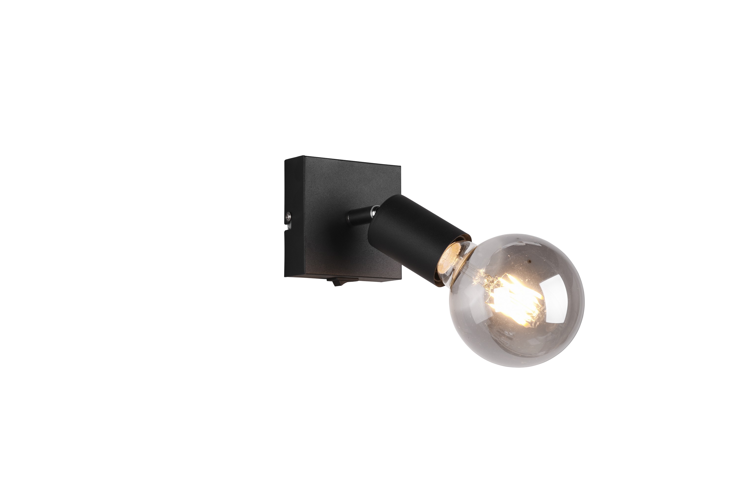 Trio Lighting Vannes spot 1L E27 mattsvart - Mattsvart Väggspotlight Svart