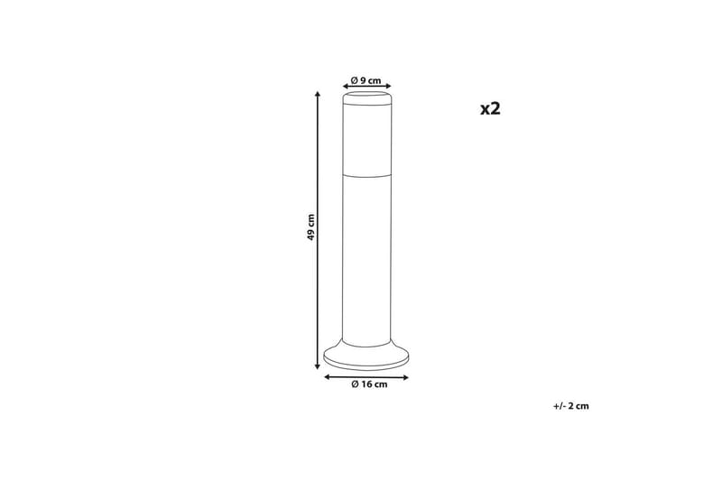 Manorce Polletlampa 49 cm E27 - Svart/Vit - Belysning & el - Utomhusbelysning