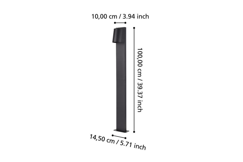 Pollare Eglo Stagnone - Svart/Grå - Belysning & el - Utomhusbelysning