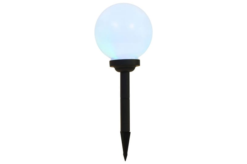 Solcellslampor med LED 6 st sfäriska 20 cm RGB - Vit - Solcellslampa & solcellsbelysning - Utomhusbelysning