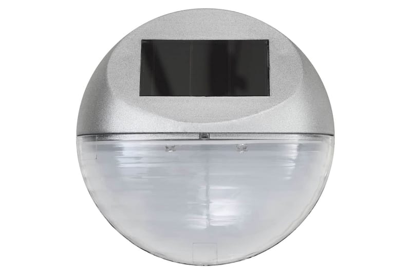 Sollampa vägg LED set 12 st rund silver - be Basic - Solcellslampa & solcellsbelysning - Utomhusbelysning