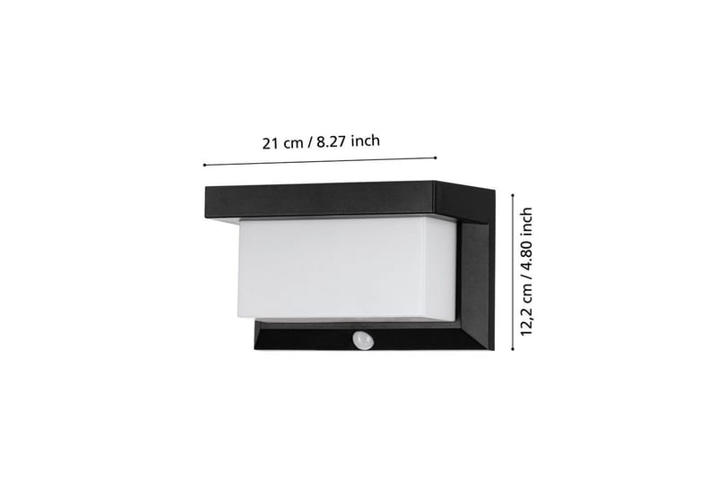 Solcellslampa Eglo Utrera med Sensor - Svart/Vit - Belysning & el - Utomhusbelysning - Solcellslampa & solcellsbelysning