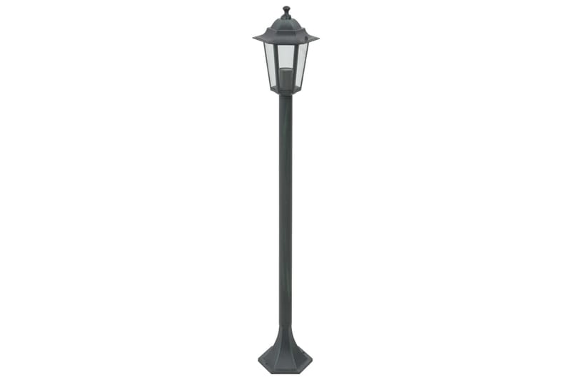 Lyktstolpar för trädgård 6 st E27 110 cm aluminium mörkgrön - be Basic - Stolplykta