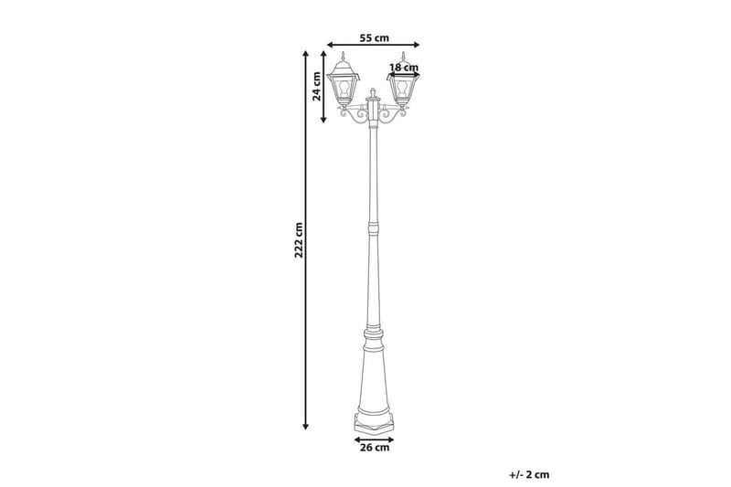 Sukri Lyktstolpe 222 cm - Svart - Belysning & el - Utomhusbelysning - Stolplykta