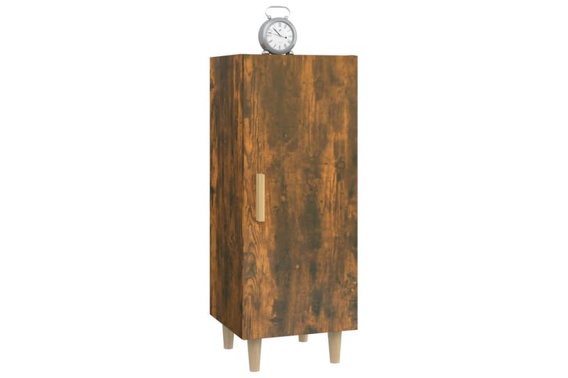 beBasic Skänk rökfärgad ek 34,5x34x90 cm konstruerat trä - Brown - Sideboard & skänk