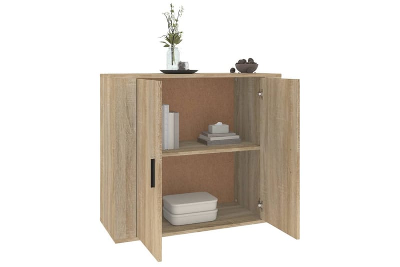 beBasic Skänk sonoma-ek 80x33x70 cm konstruerat trä - Cream - Sideboard & skänk