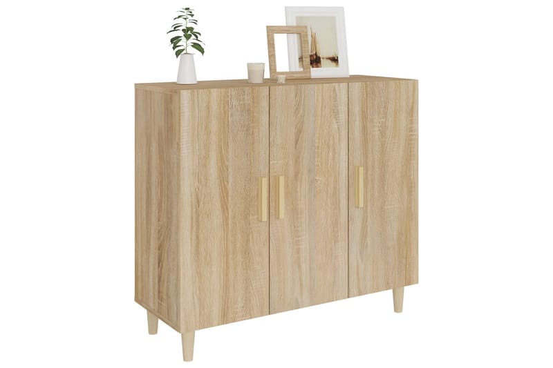 beBasic Skänk sonoma-ek 90x34x80 cm konstruerat trä - Brown - Sideboard & skänk