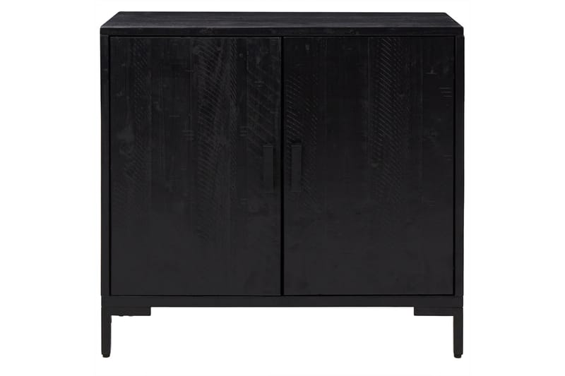 beBasic Skänk svart 75x35x70 cm massiv återvunnen furu - Black - Sideboard & skänk