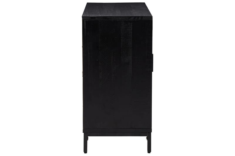 beBasic Skänk svart 75x35x70 cm massiv återvunnen furu - Black - Sideboard & skänk