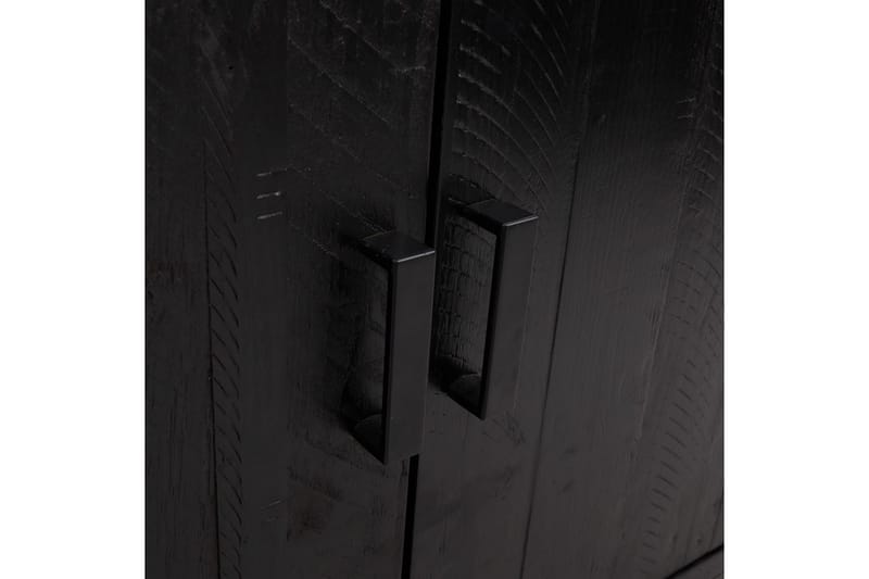 beBasic Skänk svart 75x35x70 cm massiv återvunnen furu - Black - Sideboard & skänk