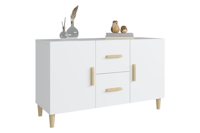 beBasic Skänk vit 100x36x60 cm konstruerat trä - White - Sideboard & skänk