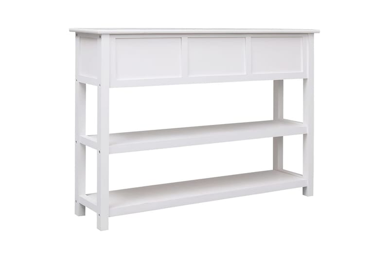 beBasic Skänk vit 108x30x76 cm massivt kejsarträ - White - Sideboard & skänk