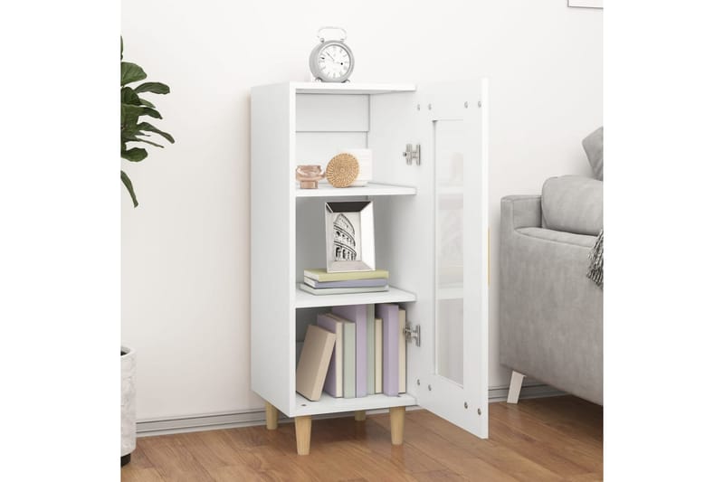 beBasic Skänk vit 34,5x34x90 cm konstruerat trä - White - Sideboard & skänk