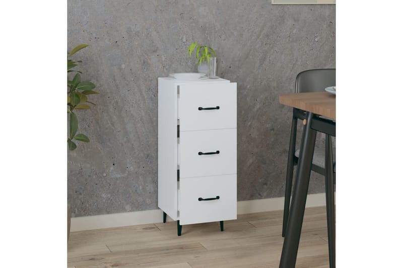 beBasic Skänk vit 34,5x34x90 cm konstruerat trä - White - Sideboard & skänk