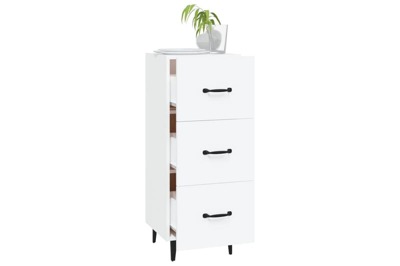 beBasic Skänk vit 34,5x34x90 cm konstruerat trä - White - Sideboard & skänk