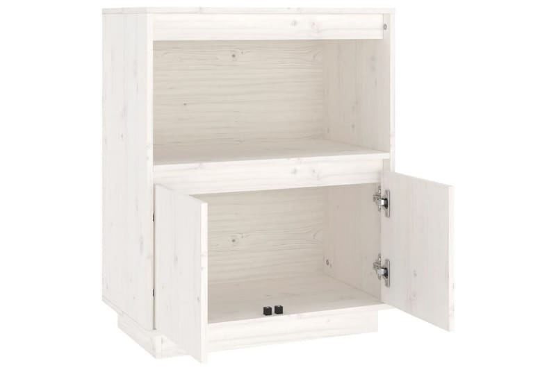 beBasic Skänk vit 60x34x75 cm massiv furu - White - Sideboard & skänk