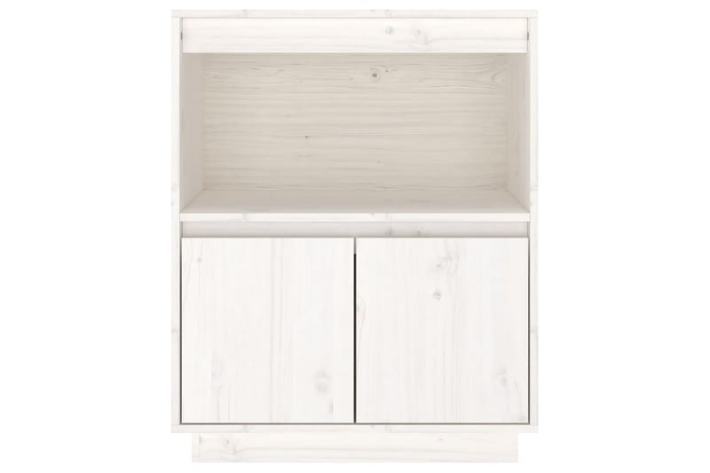 beBasic Skänk vit 60x34x75 cm massiv furu - White - Sideboard & skänk