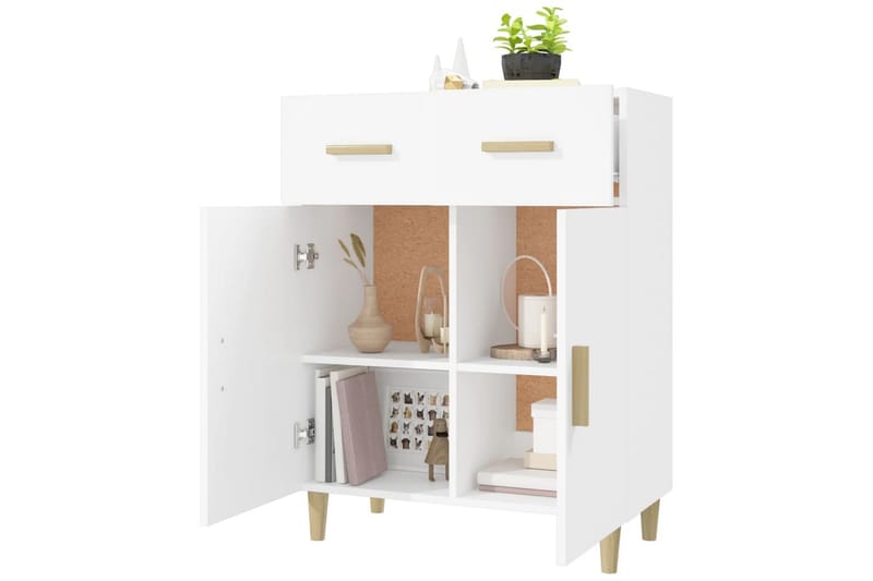 beBasic Skänk vit 69,5x34x89 cm konstruerat trä - White - Sideboard & skänk