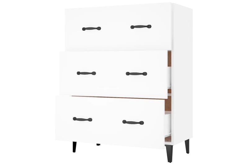 beBasic Skänk vit 69,5x34x90 cm konstruerat trä - White - Sideboard & skänk