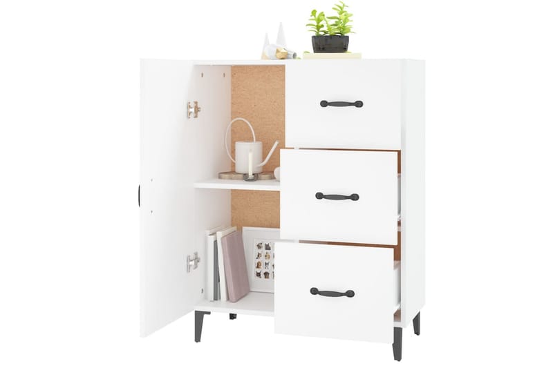 beBasic Skänk vit 69,5x34x90 cm konstruerat trä - White - Sideboard & skänk