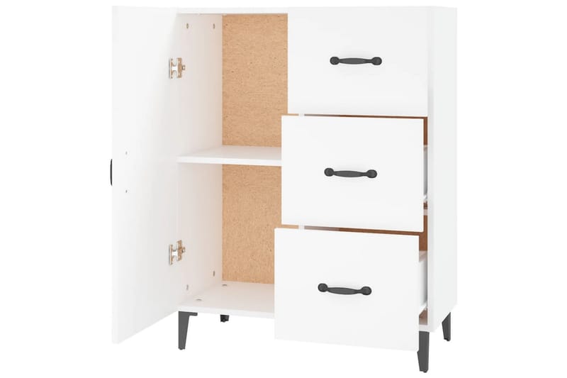 beBasic Skänk vit 69,5x34x90 cm konstruerat trä - White - Sideboard & skänk