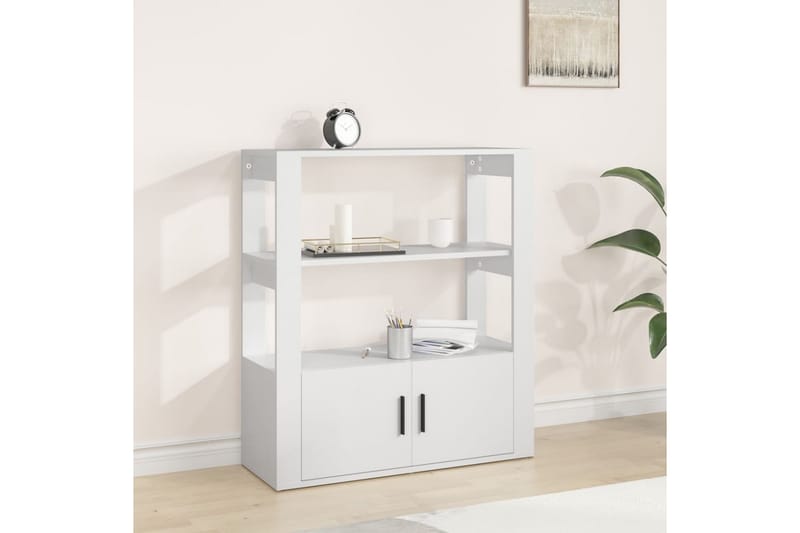 beBasic Skänk vit 80x30x90 cm konstruerat trä - White - Förvaring - Förvaringsmöbler - Sideboard & skänk