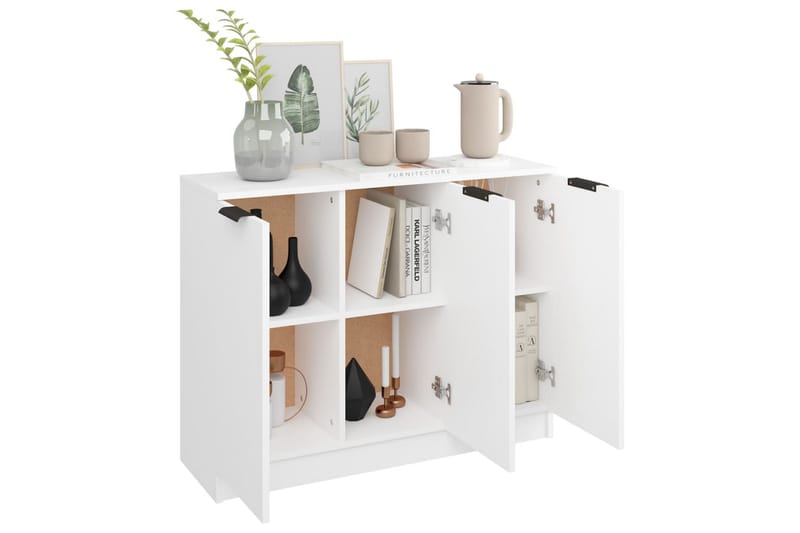 beBasic Skänk vit 90,5x30x70 cm konstruerat trä - White - Sideboard & skänk