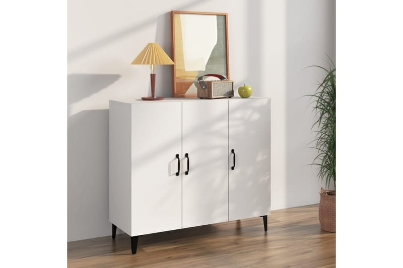 beBasic Skänk vit 90x34x80 cm konstruerat trä - White - Sideboard & skänk