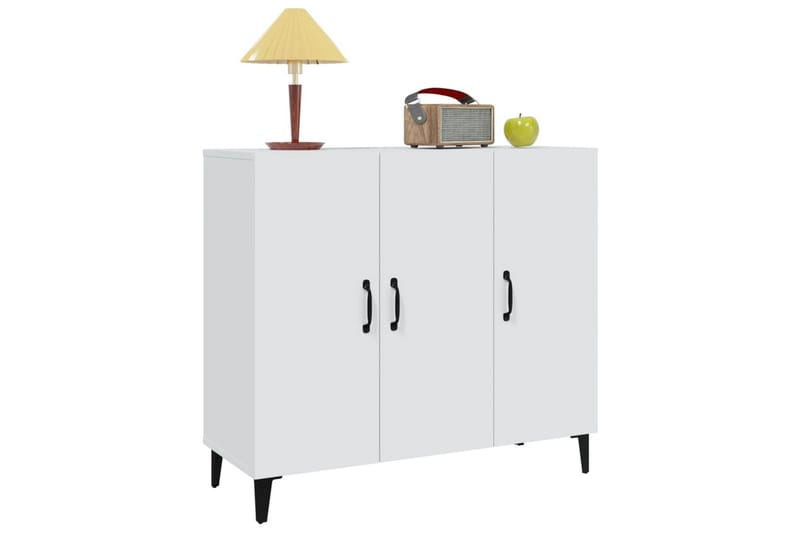 beBasic Skänk vit 90x34x80 cm konstruerat trä - White - Sideboard & skänk