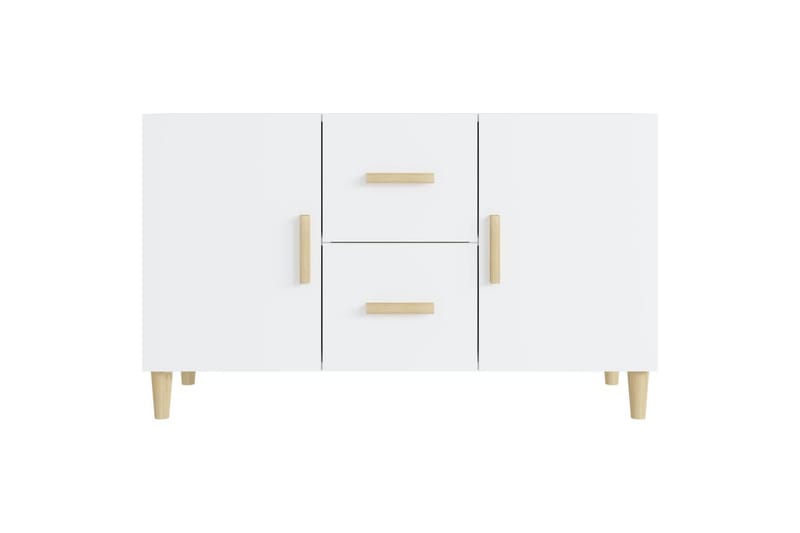 beBasic Skänk vit högglans 100x36x60 cm konstruerat trä - White - Sideboard & skänk