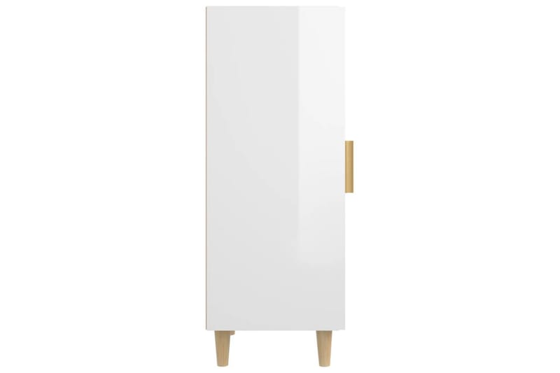 beBasic Skänk vit högglans 34,5x34x90 cm konstruerat trä - White - Sideboard & skänk