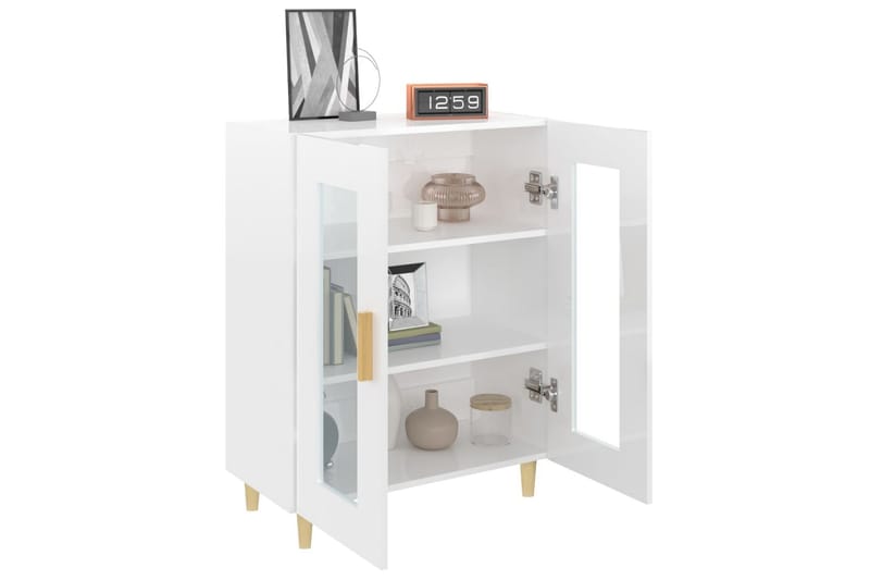 beBasic Skänk vit högglans 69,5x34x90 cm konstruerat trä - White - Sideboard & skänk