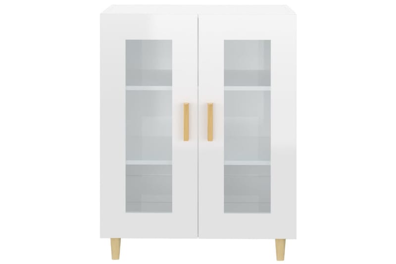 beBasic Skänk vit högglans 69,5x34x90 cm konstruerat trä - White - Sideboard & skänk